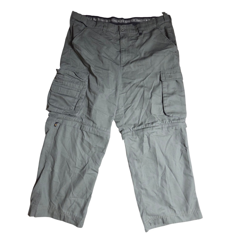 Boy Scouts of America Mens Convertible Cargo Uniform Pants Hiking 42x27 Gorpcore